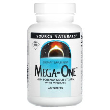 Мультивитамины без железа, Mega-One Source Naturals, по 1 в день, 60 таблеток