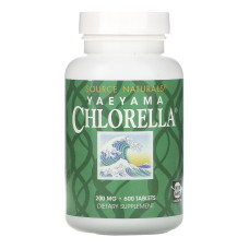 Хлорела, Source Naturals Yaeyama Chlorella, 200 мг, 600 таблеток