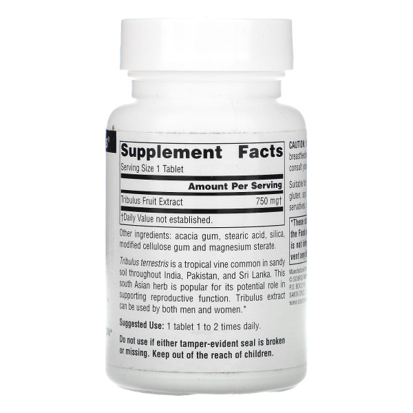 Трибулус екстракт, Tribulus, Source Naturals, 750 мг, 60 табл.