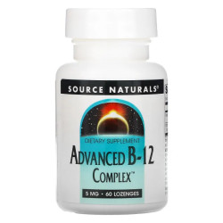 Вітамін В12 5 мг (комплекс), Advanced B-12, Source Naturals, 60 льодяників