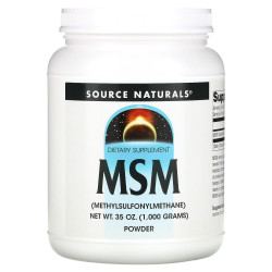 Метилсульфонілметан, Source Naturals MSM Powder, 1000 гр.