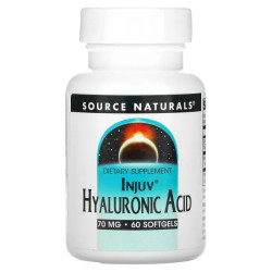 Гиалуроновая кислота 70 мг, Source Naturals Hyaluronic Acid, 60 капсул