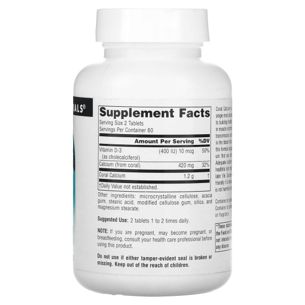 Кораловий кальцій, Coral Calcium, Source Naturals, 300 мг, 120 таблеток