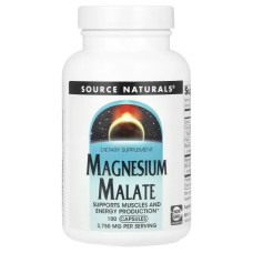 Магній малат 3750 мг, Source Naturals Magnesium Malate, 100 капсул (625 мг у капсулі)