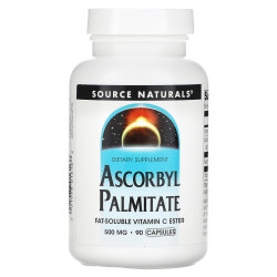 Аскорбіл пальмітат, Source Naturals Ascorbyl Palmitate, 500 мг, 90 капсул