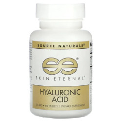 Гиалуроновая кислота 50 мг, Source Naturals Hyaluronic Acid, 60 таблеток