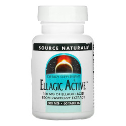 Екстракт листя малини, Source Naturals Ellagic, 300 мг, 60 таб.