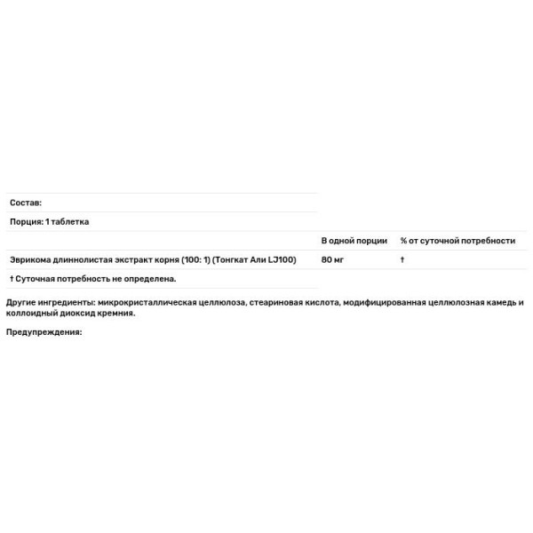 Репродуктивное здоровье мужчин, Tongkat Ali, Source Naturals, 60 таблеток