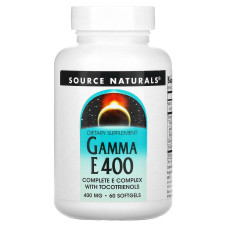 Вітамін Е 400 мг, Source Naturals Gamma E 400 Complex, 60 капсул