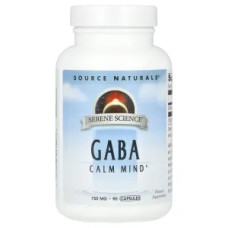 ГАМК 750 мг, GABA Calm Mind Serene Science Source Naturals, 90 капсул