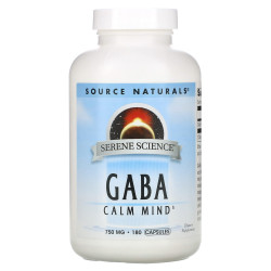 ГАМК 750 мг, Source Naturals GABA, 180 капсул