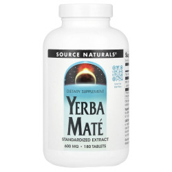 Йерба мате 600 мг, Yerba Mate Source Naturals, 180 таблеток