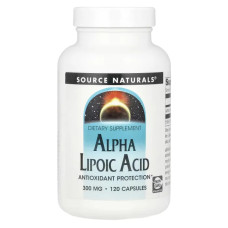 Альфа ліпоєва кислота 300 мг, Source Naturals Alpha Lipoic Acid, 120 таблеток