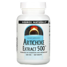 Экстракт артишока, Source Naturals Artichoke, 500 мг, 180 таблеток