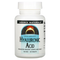 Гіалуронова кислота, Source Naturals Hyaluronic Acid, 100 мг, 30 таблеток