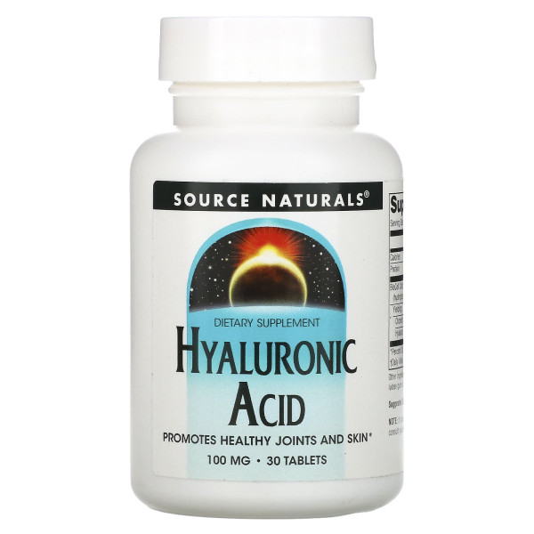 Гіалуронова кислота, Hyaluronic Acid, Source Naturals, 100 мг, 30 таблеток