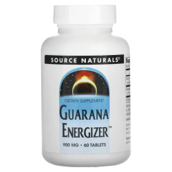 Гуарана 900мг, Source Naturals Guarana Energizer, 60 таб.