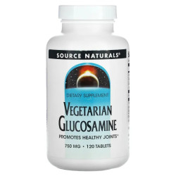 Вегетаріанський глюкозамін 750 мг, Vegetarian Glucosamine Source Naturals, 120 таблеток