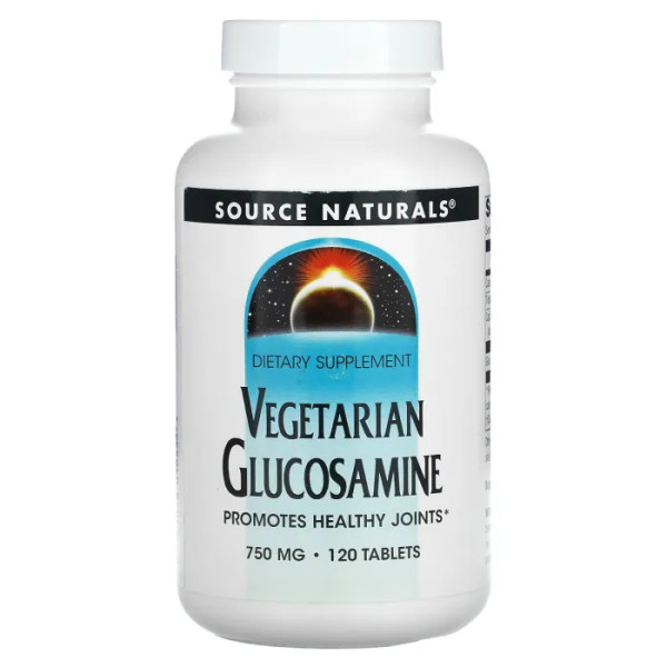 Вегетаріанський глюкозамін, Vegetarian Glucosamine, Source Naturals, 750 мг, 120 таблеток