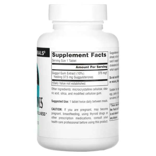 Гуггул, Guggulsterones, Source Naturals, 37.5 мг, 120 таблеток
