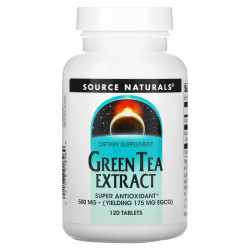 Экстракт зеленого чая, Source Naturals Green Tea Extract, 500 мг, 120 таблеток
