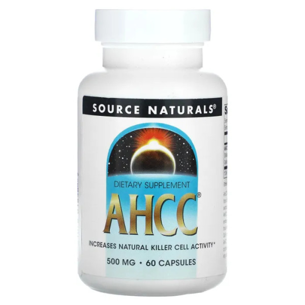 Імунна підтримка, AHCC, Source Naturals, 500 мг, 60 капсул