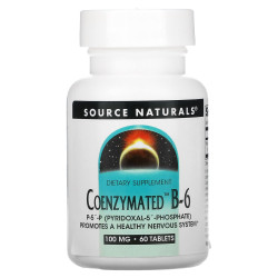 Вітамін В6, Source Naturals Коензимований B-6, 100 мг, 60 таблеток