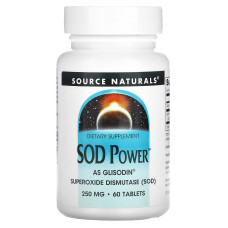 Супероксиддисмутаза 250 мг, Source Naturals SOD, 60 таблеток