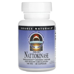 Наттокіназа 100 мг, Source Naturals Nattokinase NSK-SD, 30 капсул
