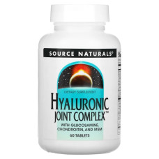 Комплекс для суглобів з гіалуроновою кислотою, Source Naturals Hyaluronic Joint Complex, 60 таблеток