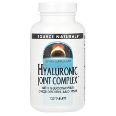 Гіалуронова кислота з глюкозаміном хондроїтином та ЧСЧ, Hyaluronic Joint Complex Source Naturals, комплекс для здоров'я суглобів, 120 таблеток