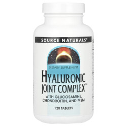 Гиалуроновая кислота с глюкозамином хондроитином и МСМ, Hyaluronic Joint Complex Source Naturals, комплекс для здоровья суставов, 120 таблеток