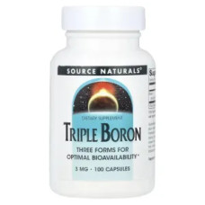 Бор 3 мг, Triple Boron Source Naturals, 100 капсул