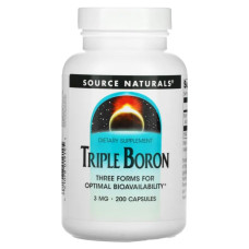 Бор 3 мг, Source Naturals Трійний Бор, 200 капсул