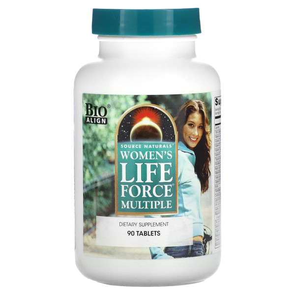 Вітаміни для жінок, Women's Life Force Multiple, Source Naturals, 90 таблеток
