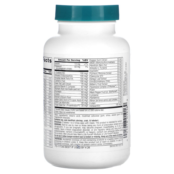 Вітаміни для жінок, Women's Life Force Multiple, Source Naturals, 90 таблеток