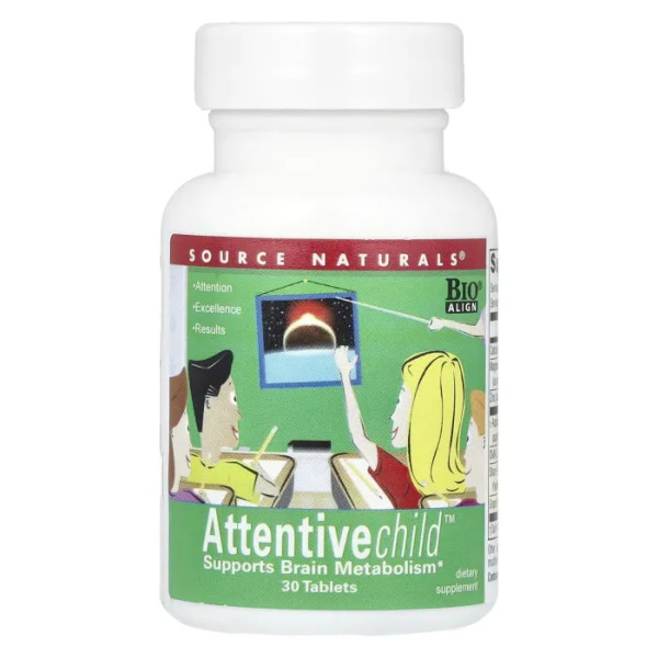 Уважна дитина, Attentive Child, Source Naturals, 30 таблеток