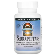 Серрапептаза, Source Naturals Serrapeptase, 120 капсул
