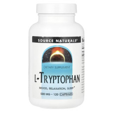 Триптофан 1500 мг, L-Tryptophan Source Naturals, 120 капсул, 500 мг на капсулу
