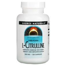 L-цитруллин 125 мг, Source Naturals L-Citrulline, 120 капсул