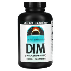 Дііндолілметан, Source Naturals DIM, 100 мг, 180 таблеток