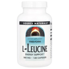 L лейцин 1500 мг, Source Naturals Free-Form L-Leucine, 120 капсул (500 мг на капсулу)