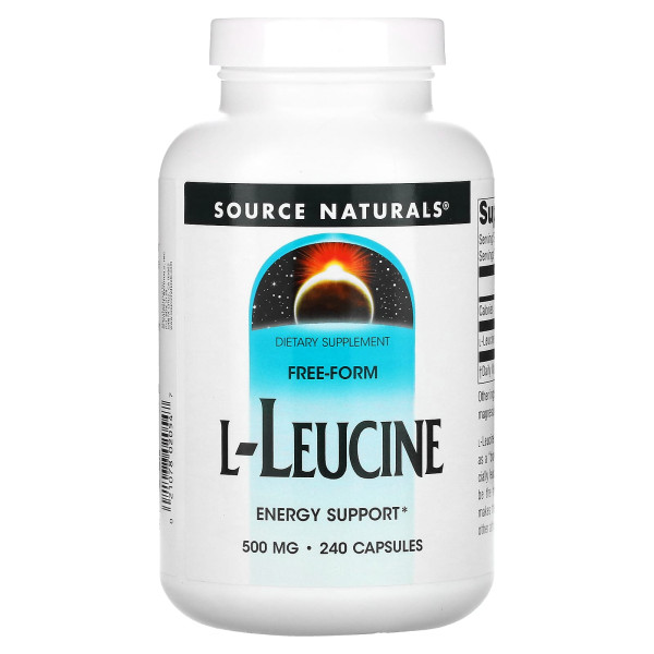 Лейцин, L-Leucine, Source Naturals, 500 мг, 240 капсул