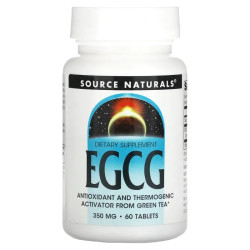 Зеленый чай EGCG, Source Naturals Green Tea Extract, 350 мг, 60 таблеток