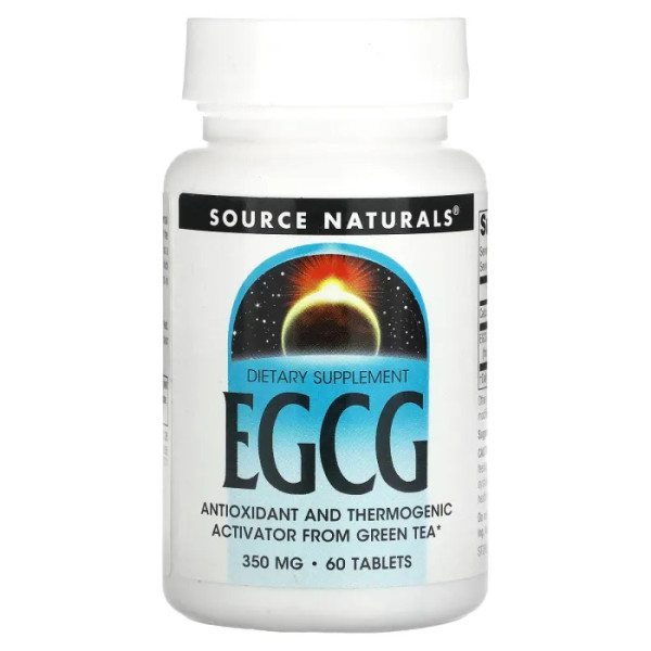 Зелений чай EGCG, Source Naturals, 350 мг, 60 таболеток