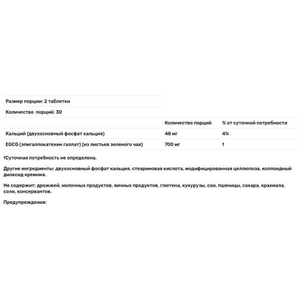 Зелений чай EGCG, Source Naturals, 350 мг, 60 таболеток