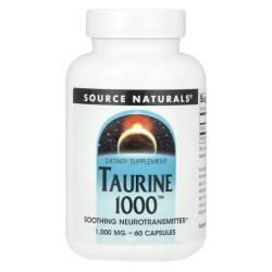 Таурін 1000 мг, Source Naturals Taurine 1000, 60 капсул