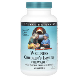 Імунний захист для дітей, смак ягоди, жувальні вафлі, Wellness Children's Immune Chewable Source Naturals, 60 жувальних вафель