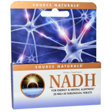Никотинамидадениндинуклеотид, Source Naturals NADH, 20 мг, 30 таблеток