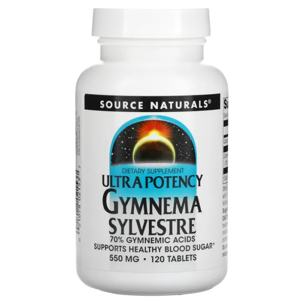 Джімнема Сильвестра, Gymnema Sylvestre, Source Naturals, 550 мг, 120 таблеток